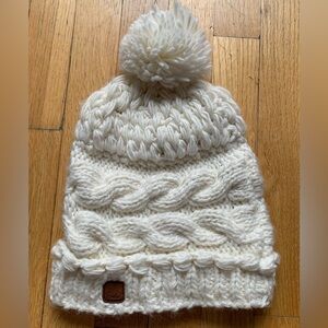 Beautiful Cozy Protest Cable Knit Beanie with Pom Pom